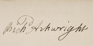 Signature de Sir Richard Arkwright (1732-93)